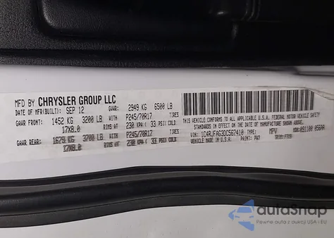 2013 Jeep Grand Cherokee Laredo from USA, damaged, VIN 1C4RJFAG3DC567410